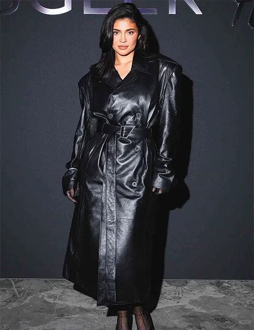 Kylie Jenner Debut Collection 2023 Black Trench Coat - William Jacket