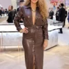NYC 2023 Blake Lively Leather Trench Coat