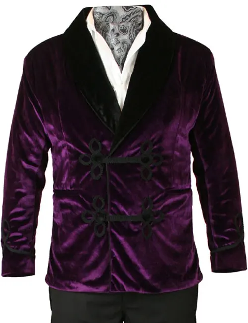 Purple Smoking Jacket - William Jacket