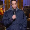 Shop Pete Davidson Cold Open SNL Blue Puffer Jacket