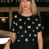 Taylor Swift Alphabet Top Black T-Shirt