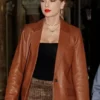 Taylor Swift NYC Brown Leather Blazer