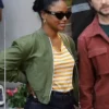 Taylour Paige Beverly Hills Cop Axel F Bomber Jacket