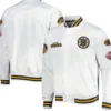 Boston Bruins Hometown LW White Satin Jacket