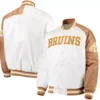 Boston Bruins Starter White Satin Full-Snap Jacket