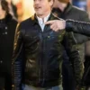 Brad Pitt Wolfs 2024 Movie Black Leather Jacket