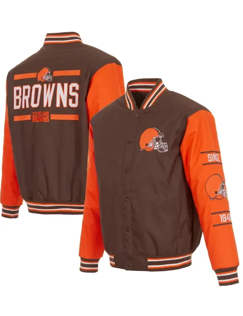 Buster Cleveland Browns Full-Snap Varsity Jacket - William Jacket