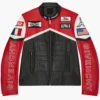 Givenchy Racing Red and Black Leather Jacket