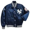 Hip Hop NY Yankees Navy Blue Varsity Jacket
