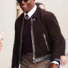 Jimmy Kimmel Live Show Terry Crews Brown Suede jacket