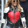 Kylie Minogue Red Heart Leather Jacket
