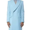 Leo Stehr Baby Blue Double Breasted Trench Coat