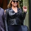 Mariah Carey Street Style Biker Jacket