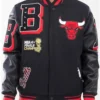 Mashup Chicago Bulls Black Varsity Jacket