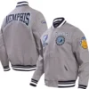 Memphis Grizzlies Pro Standard Crest Emblem Grey Varsity Jacket