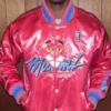 Miami Pink Panther Satin Varsity Jacket