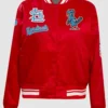 St. Louis Cardinals Retro Red Satin Varsity Jacket