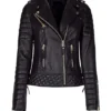 Su R. Daves Bikers Style Quilted Leather Jacket
