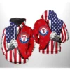 Texas Rangers American Flag Hoodie