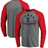 Texas Rangers Raglan Long Sleeves Shirt