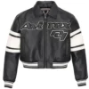 Avirex N4 Cropped Black Leather Jacket