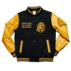 Buy BBC Black and Yellow Wool Letterman Jacket