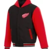 Buy Detroit Red Wings Hooded Varsity Jacket