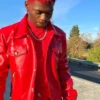 Buy Lil Nas X Red Leather Jacket