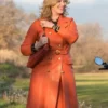 Candice Renoir Cécile Bois Belted Leather Trench Coat