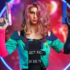 Cyberpunk 2077 Kitsch Girl Satin Jacket On Sale
