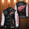 Detroit Red Wings Bomber Leather Jacket
