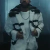 First Person Shooter Drake White Fur Jacket