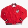 Georgia Bulldogs Vintage Dawgs Logo Red Varsity Jacket