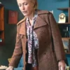 Gillian Anderson Sex Education S04 Brown Houndstooth Coat