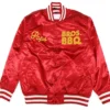 Headgear Classics Bros Bbq Red Satin Varsity Jacket