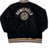Homefield Brand Vintage Black Satin Varsity Jacket