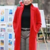 Jennifer Lopez Valentines Day Red Trench Coat