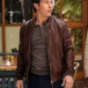 Jon Seda La Brea S03 Leather Bomber Jacket