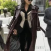 Kim Kardashian American Horror Story S012 Maroon Coat