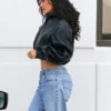 Kylie Jenner Black Crop Jacket