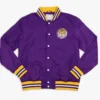LSU Tigers Retro Purple Satin Varsity Jacket