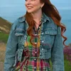 Lindsay Lohan Irish Wish 2024 Blue Denim Jacket