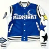 Mr. Midnight Under The Moon Blue Varsity Jacket