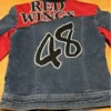 NHL Detroit Red Wings 48 Zipper Denim Jacket