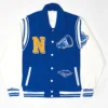 Ntrls Blue And White Varsity Jacket