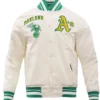 Oakland Athletics Retro Satin Varsity Jacket