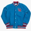 Ole Miss Vintage-Inspired Script Blue Varsity Jacket