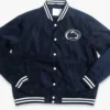 Penn State Nittany Lions Navy Satin Varsity Jacket