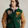RL Tiger Wool with Leather Varsity Jacket