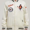 Retro Baltimore Orioles Off-White Varsity Jacket